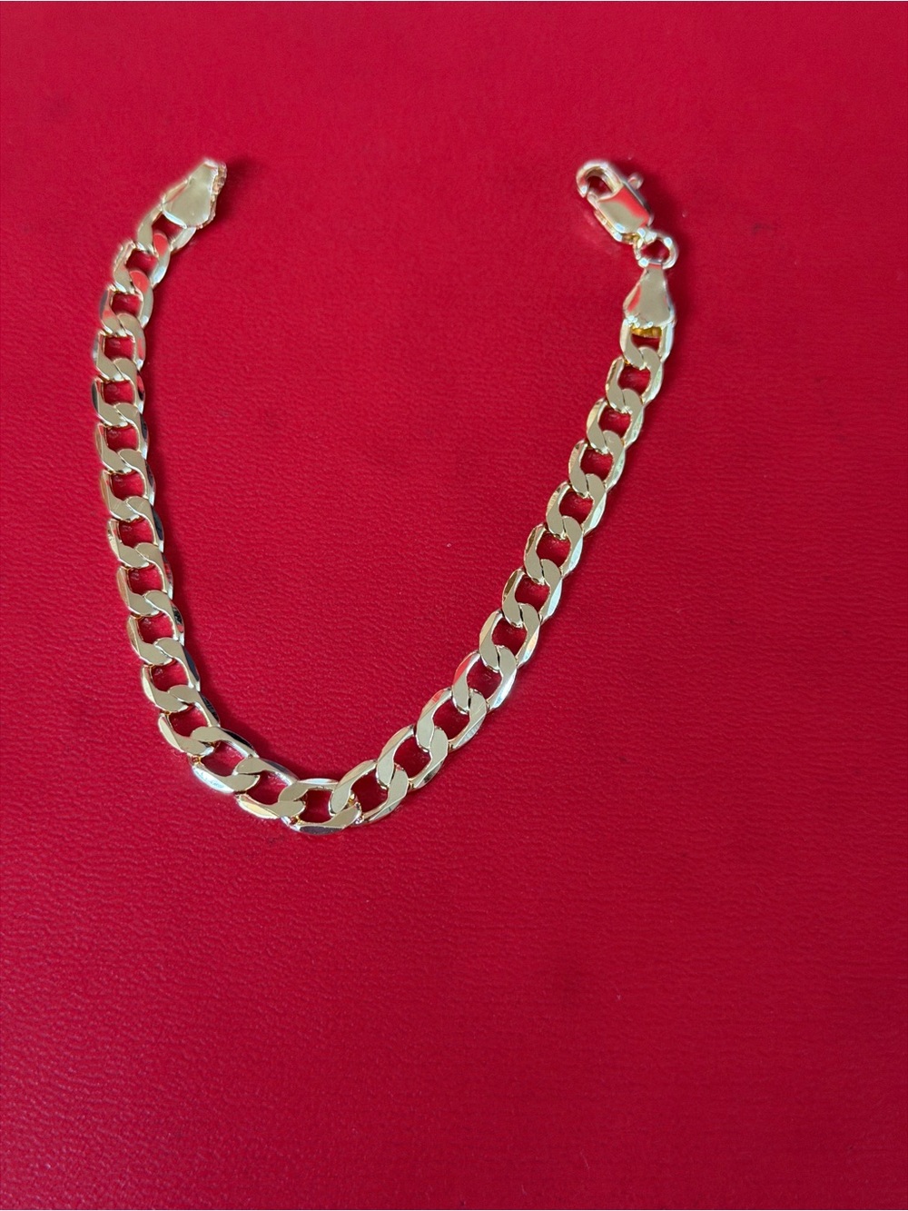 14k gold plated bracelet 7.5 inch
